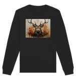 Hirsch-Waldgeist in Herbstfarben - Organic Basic Unisex Sweatshirt