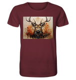 Hirsch-Waldgeist in Herbstfarben - Organic Shirt