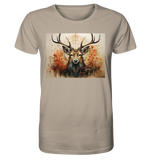 Hirsch-Waldgeist in Herbstfarben - Organic Shirt