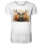 Hirsch-Waldgeist in Herbstfarben - Organic Shirt